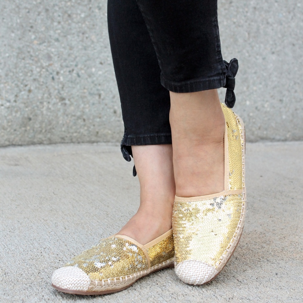 Organic-04 Slip On Women's Sequin Espadrille Flats